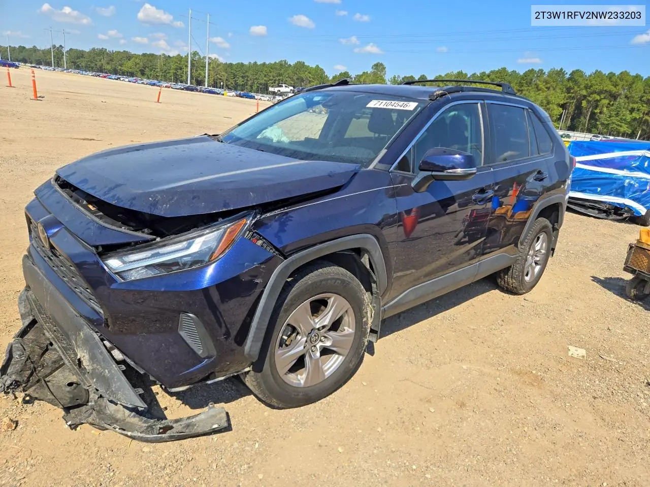 TOYOTA RAV 4 2022, VIN 2T3W1RFV2NW233203