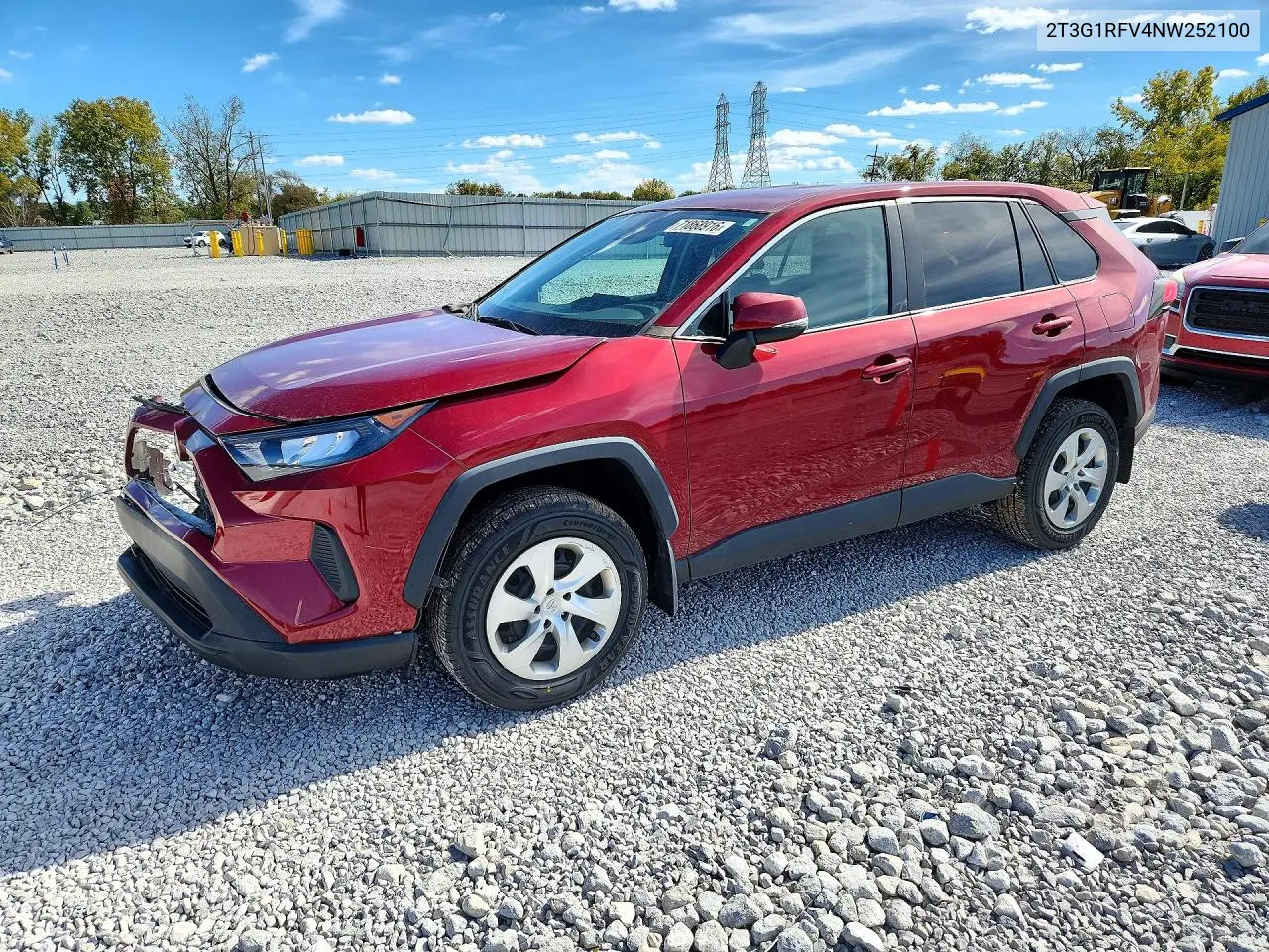TOYOTA RAV 4 2022, VIN 2T3G1RFV4NW252100