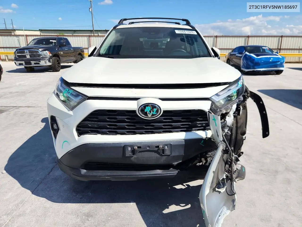 2022 TOYOTA RAV 4 VIN 2T3C1RFV5NW185697 — фото 5