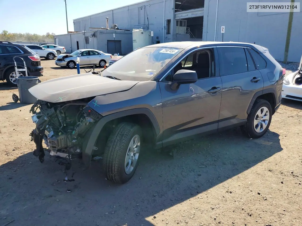 TOYOTA RAV 4 2022, VIN 2T3F1RFV1NW312104
