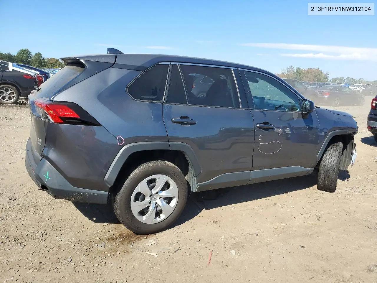 2022 TOYOTA RAV 4 VIN 2T3F1RFV1NW312104 — фото 3