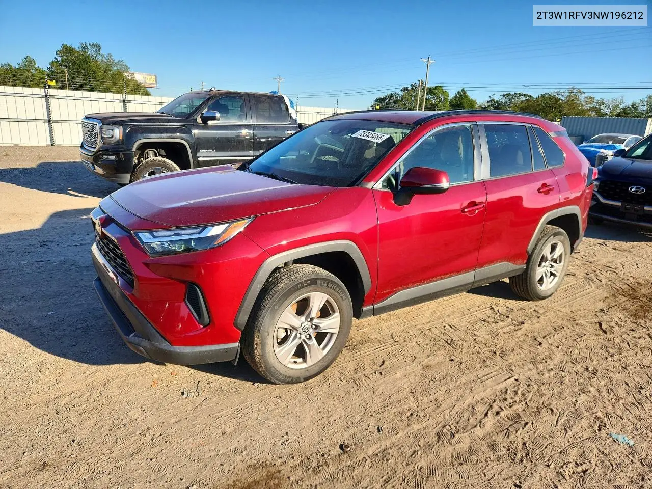 TOYOTA RAV 4 2022, VIN 2T3W1RFV3NW196212