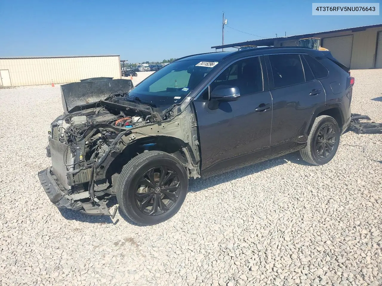 TOYOTA RAV 4 2022, VIN 4T3T6RFV5NU076643