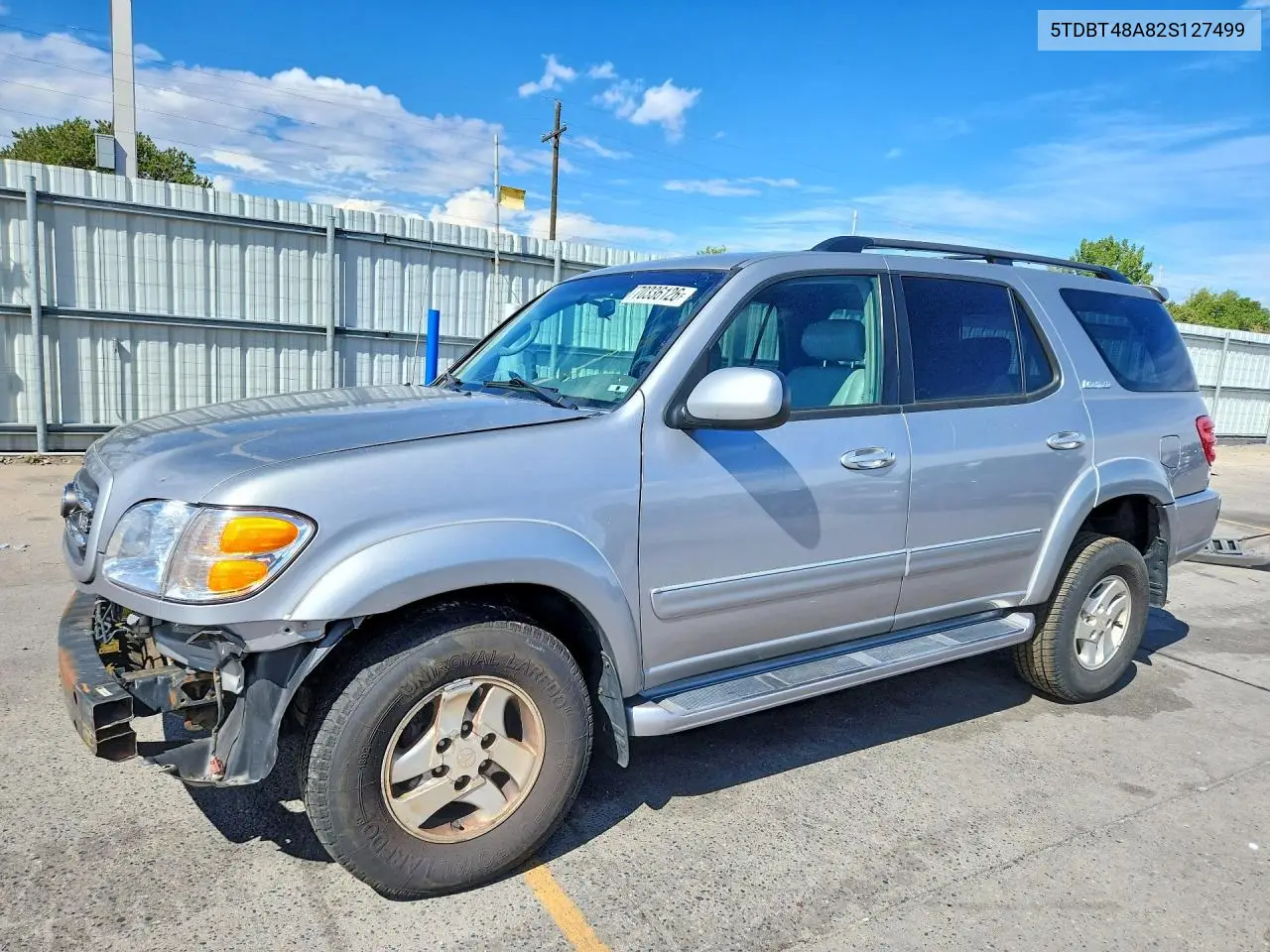 TOYOTA SEQUOIA 2002, VIN 5TDBT48A82S127499