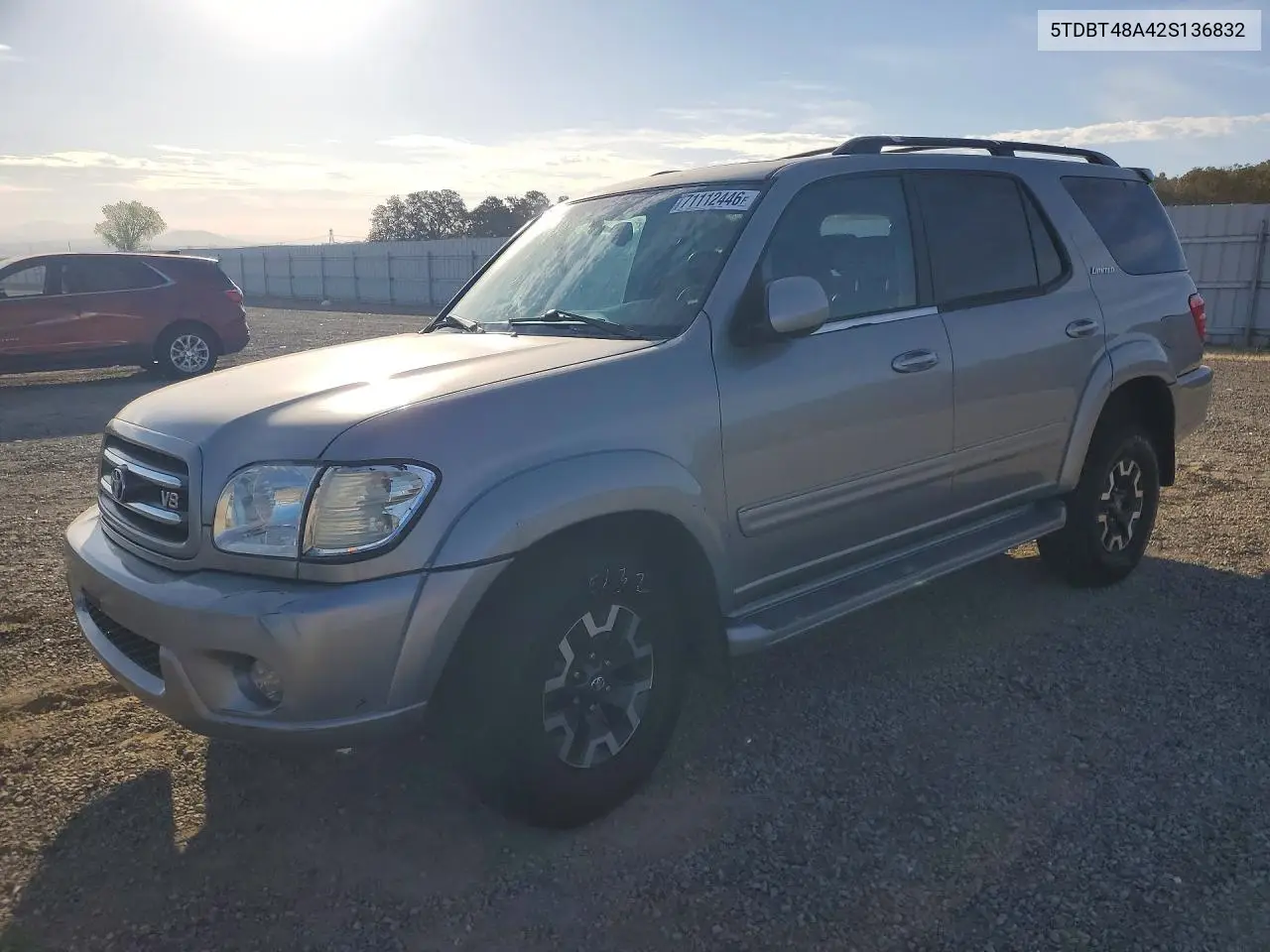 TOYOTA SEQUOIA 2002, VIN 5TDBT48A42S136832