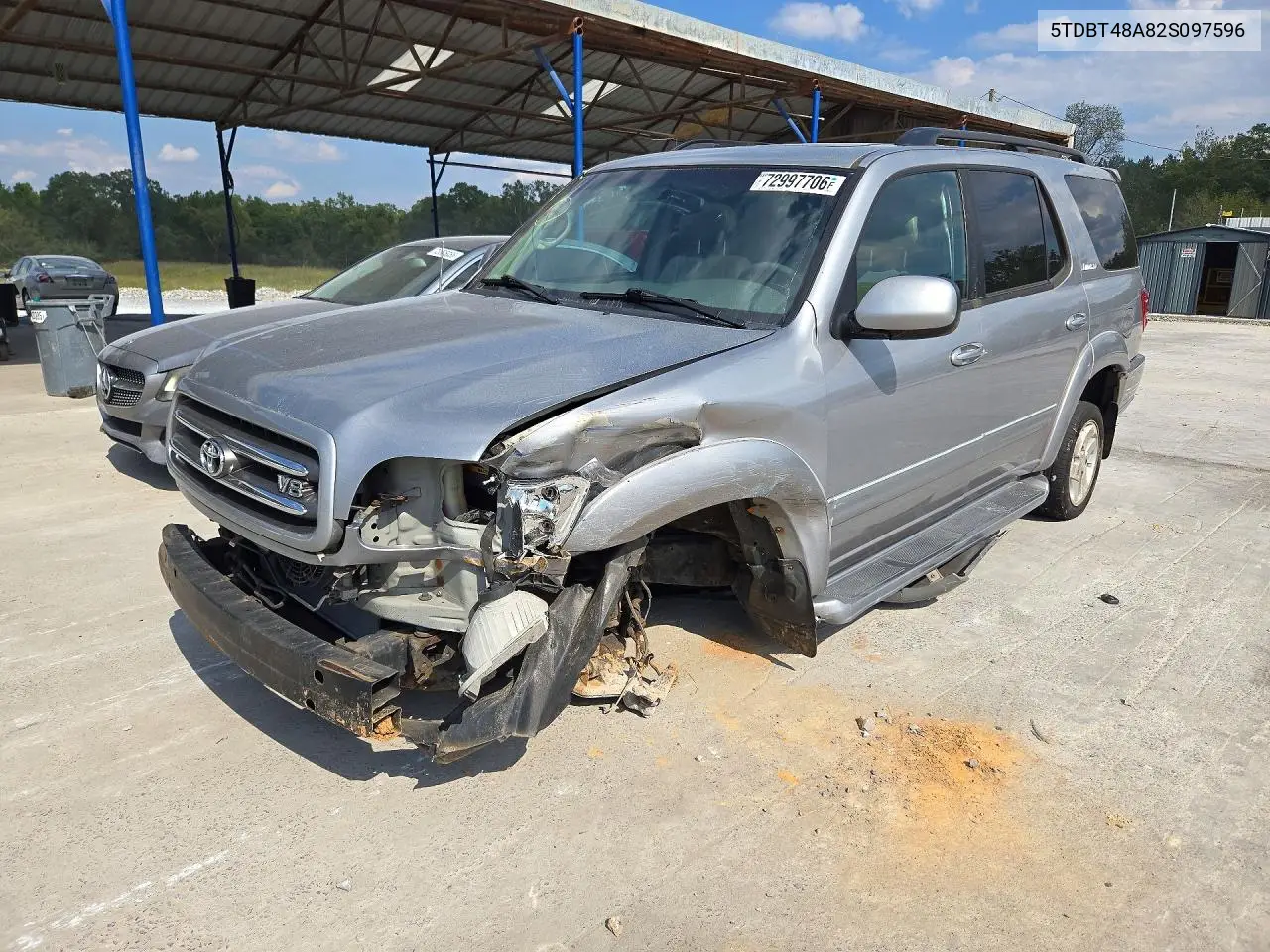TOYOTA SEQUOIA 2002, VIN 5TDBT48A82S097596