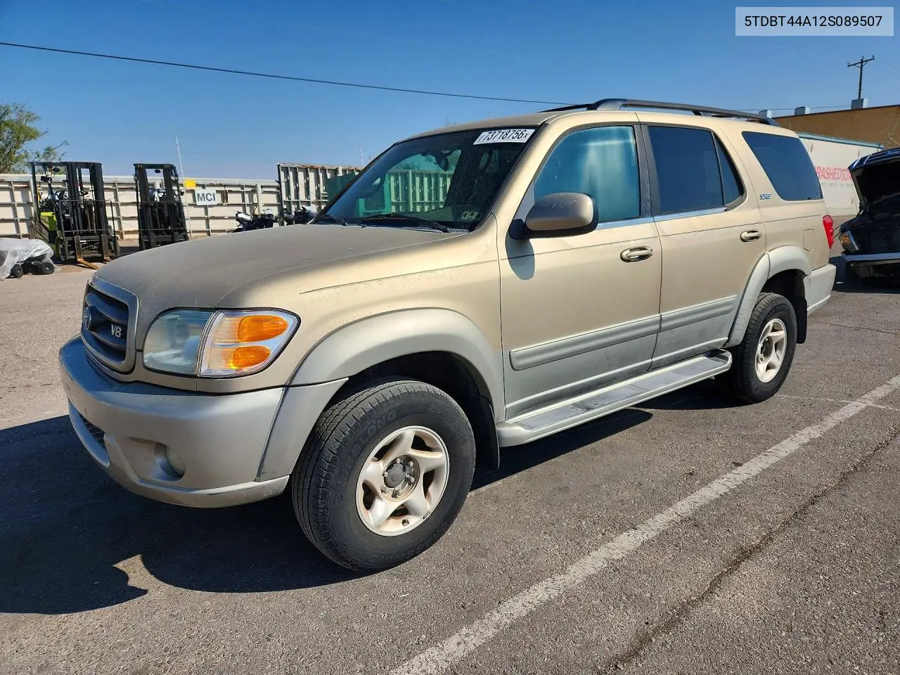 TOYOTA SEQUOIA 2002, VIN 5TDBT44A12S089507