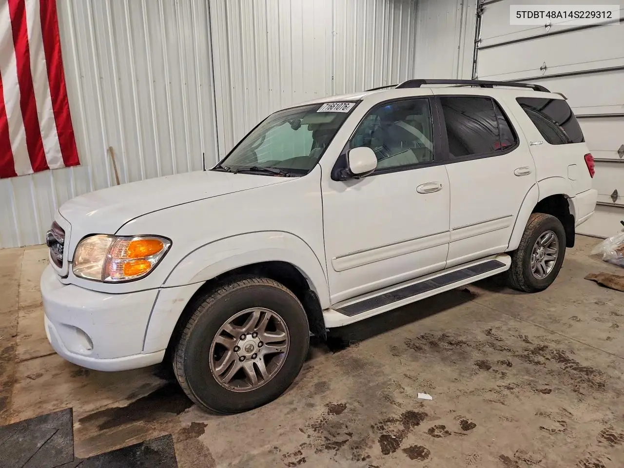 TOYOTA SEQUOIA 2004, VIN 5TDBT48A14S229312