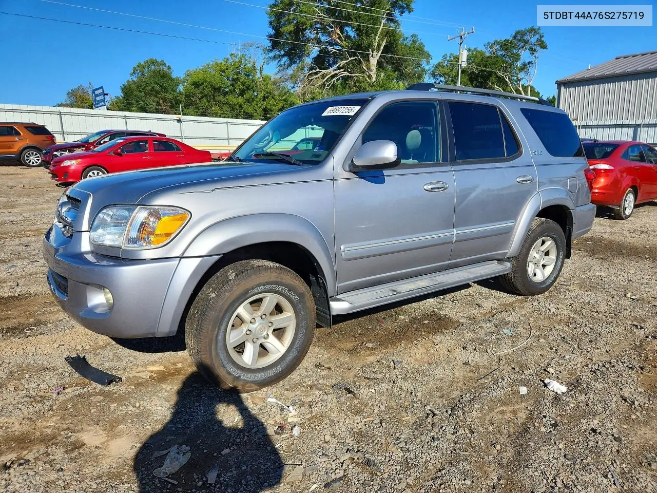 TOYOTA SEQUOIA 2006, VIN 5TDBT44A76S275719