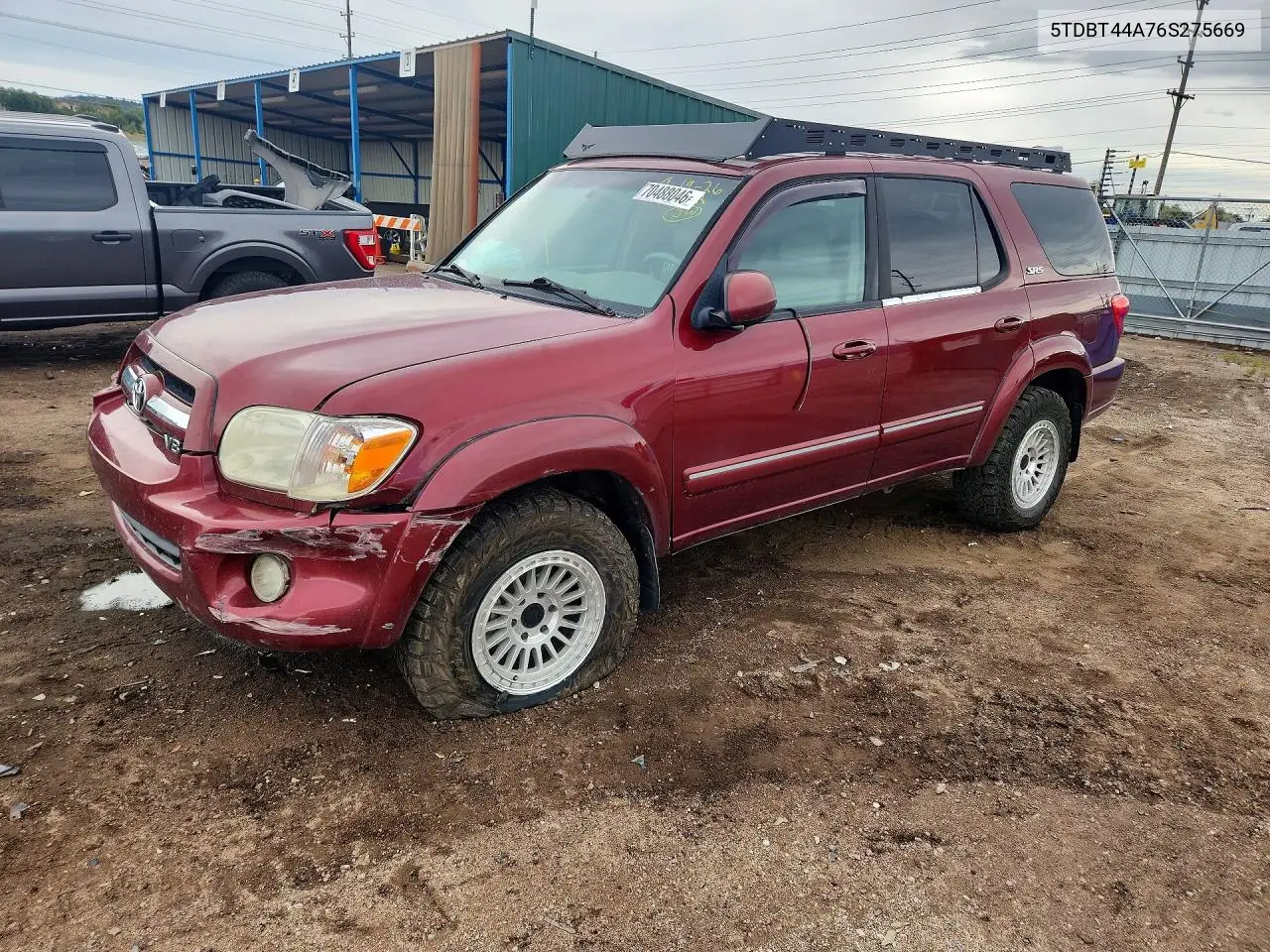TOYOTA SEQUOIA 2006, VIN 5TDBT44A76S275669