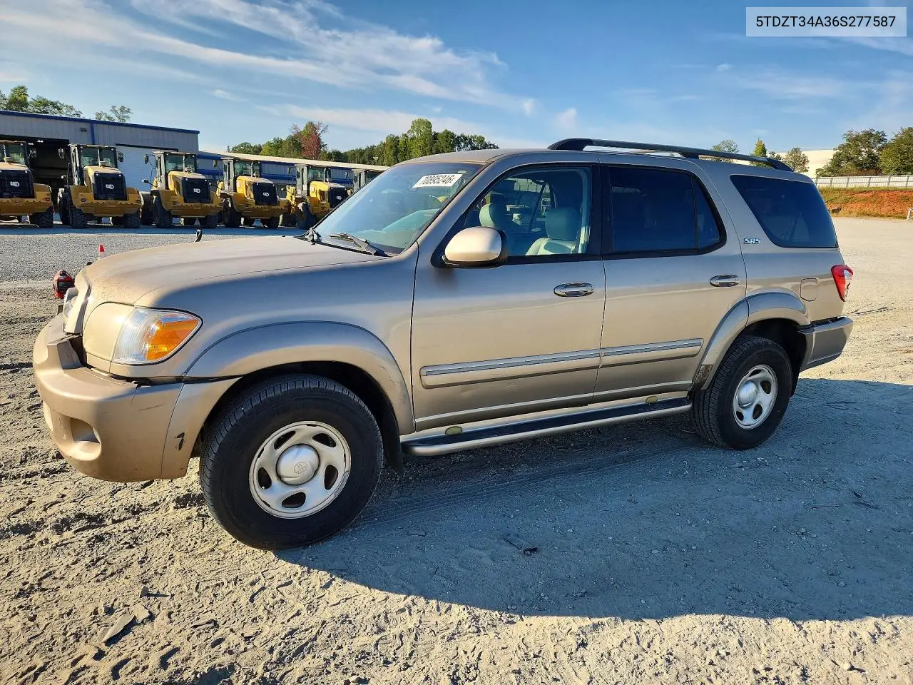 TOYOTA SEQUOIA 2006, VIN 5TDZT34A36S277587