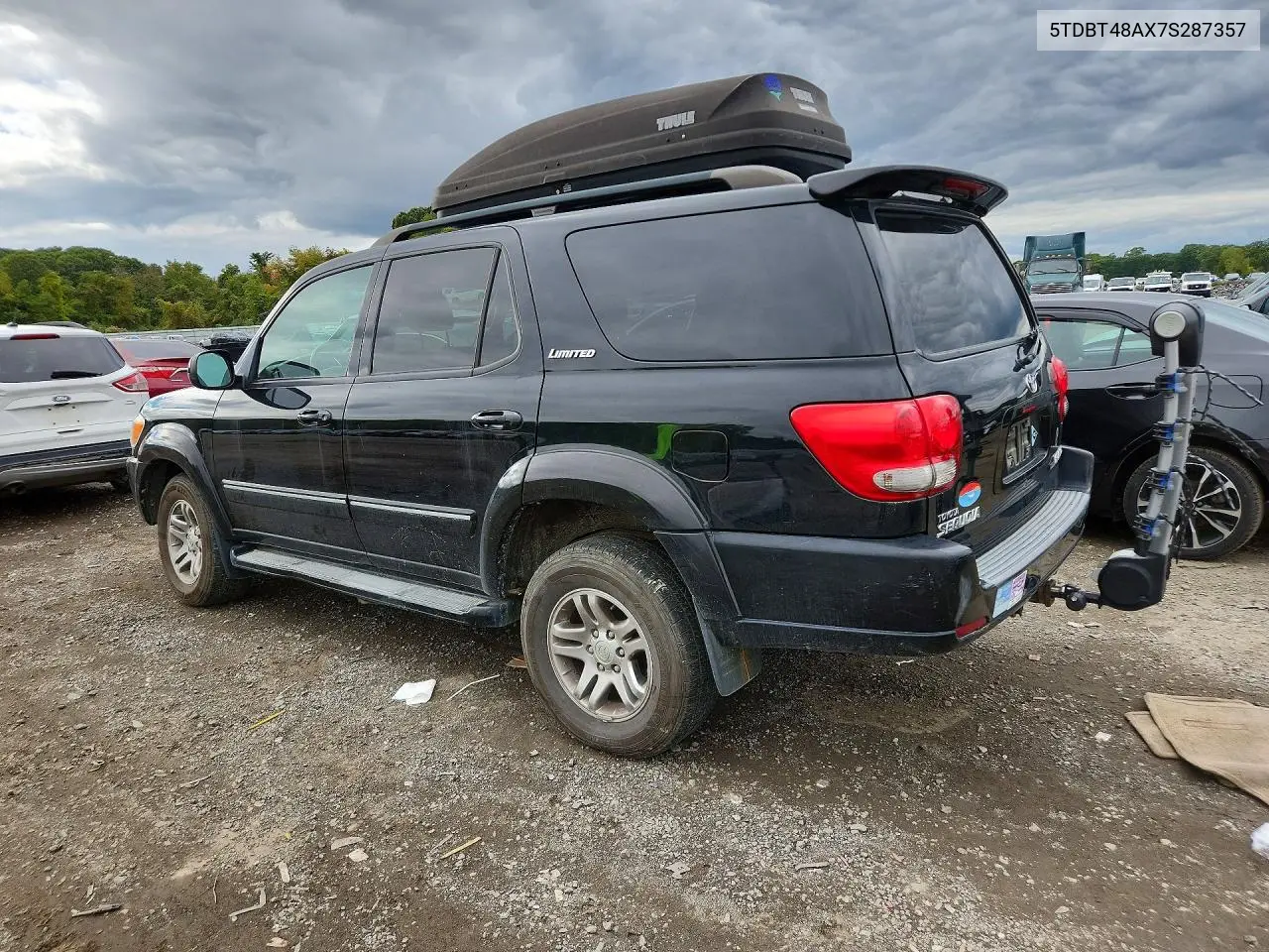 2007 TOYOTA SEQUOIA VIN 5TDBT48AX7S287357 — фото 2