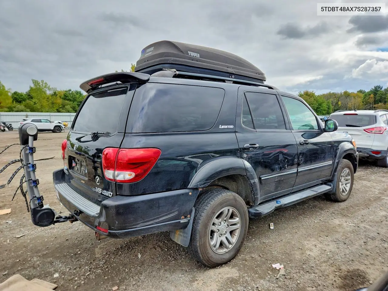 2007 TOYOTA SEQUOIA VIN 5TDBT48AX7S287357 — фото 3