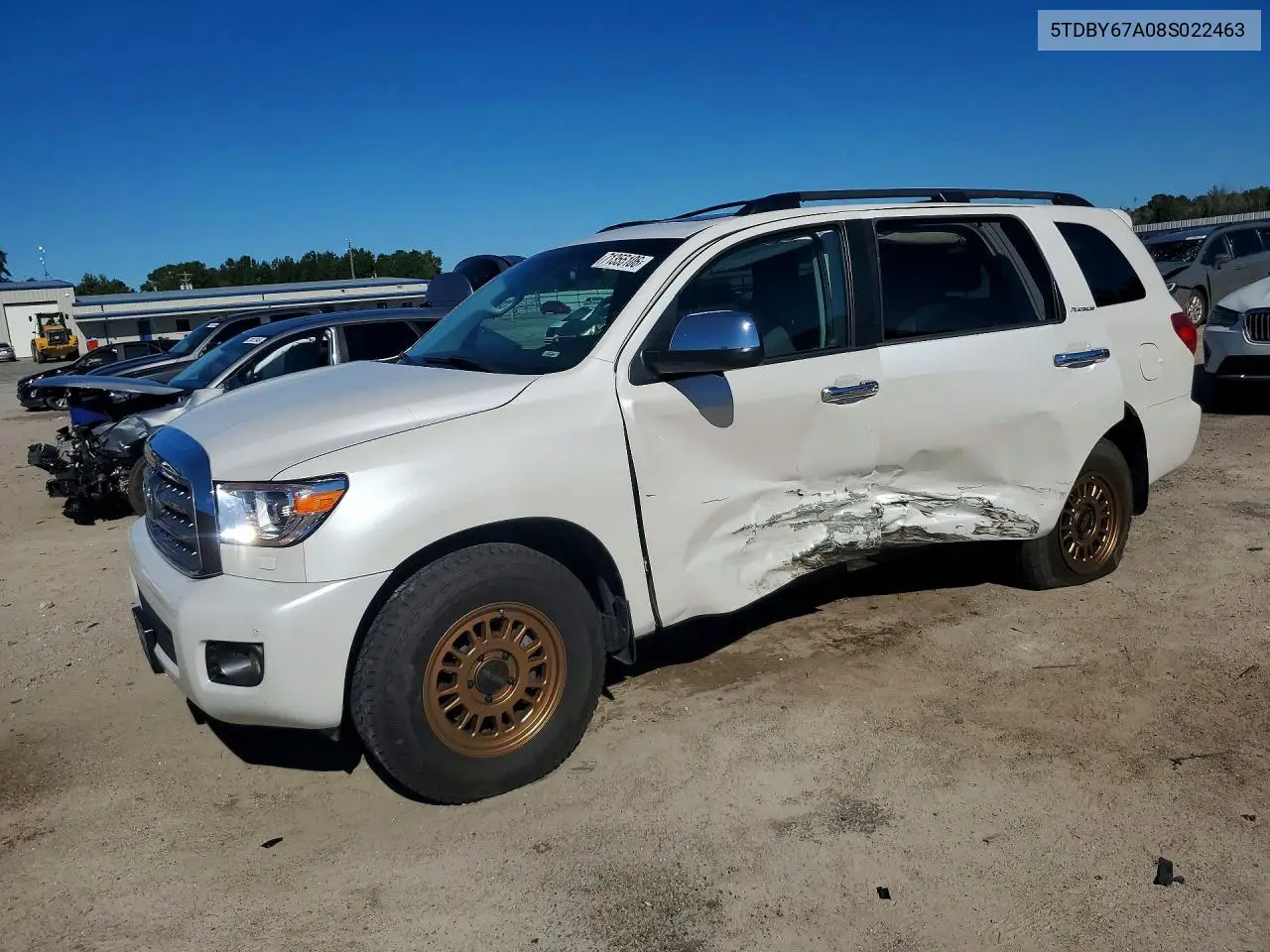 TOYOTA SEQUOIA 2008, VIN 5TDBY67A08S022463