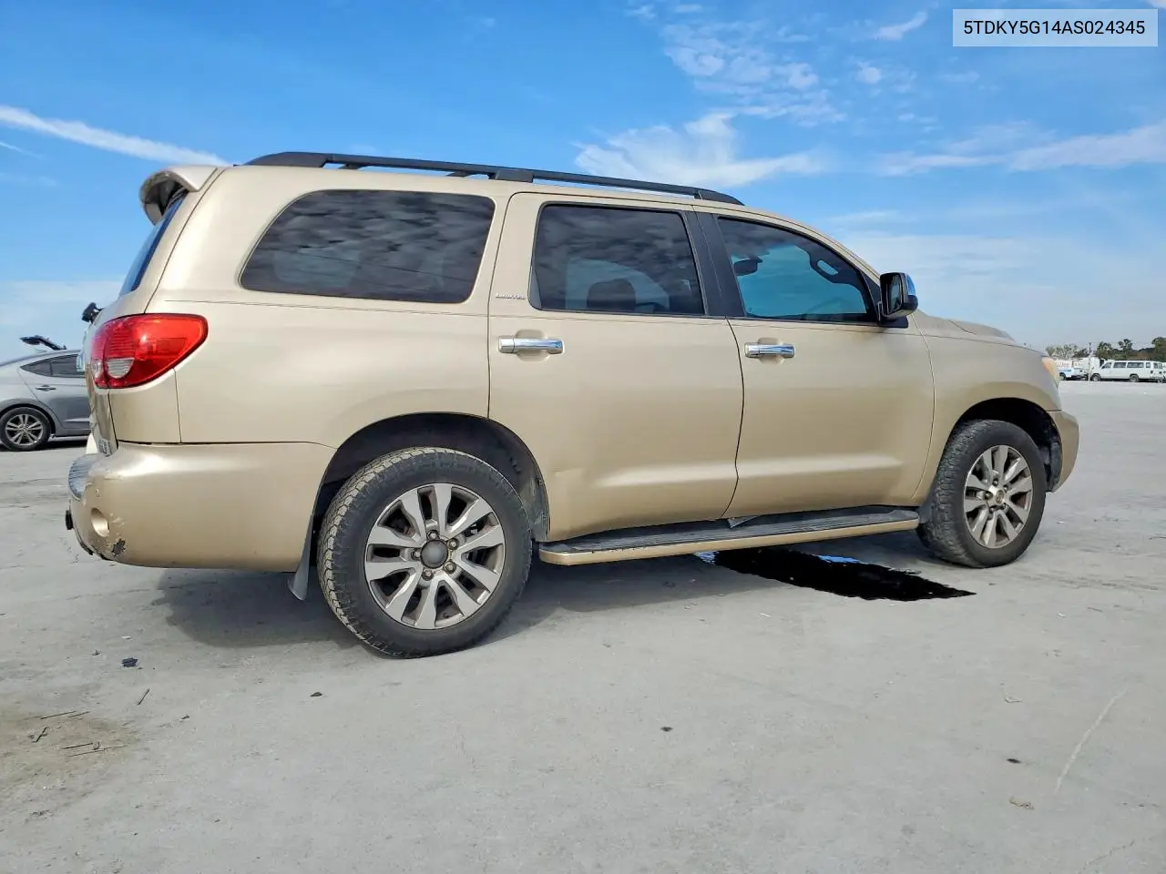 2010 TOYOTA SEQUOIA VIN 5TDKY5G14AS024345 — фото 3