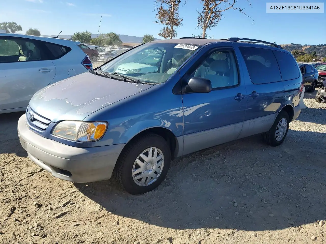 TOYOTA SIENNA 2001, VIN 4T3ZF13C81U334145