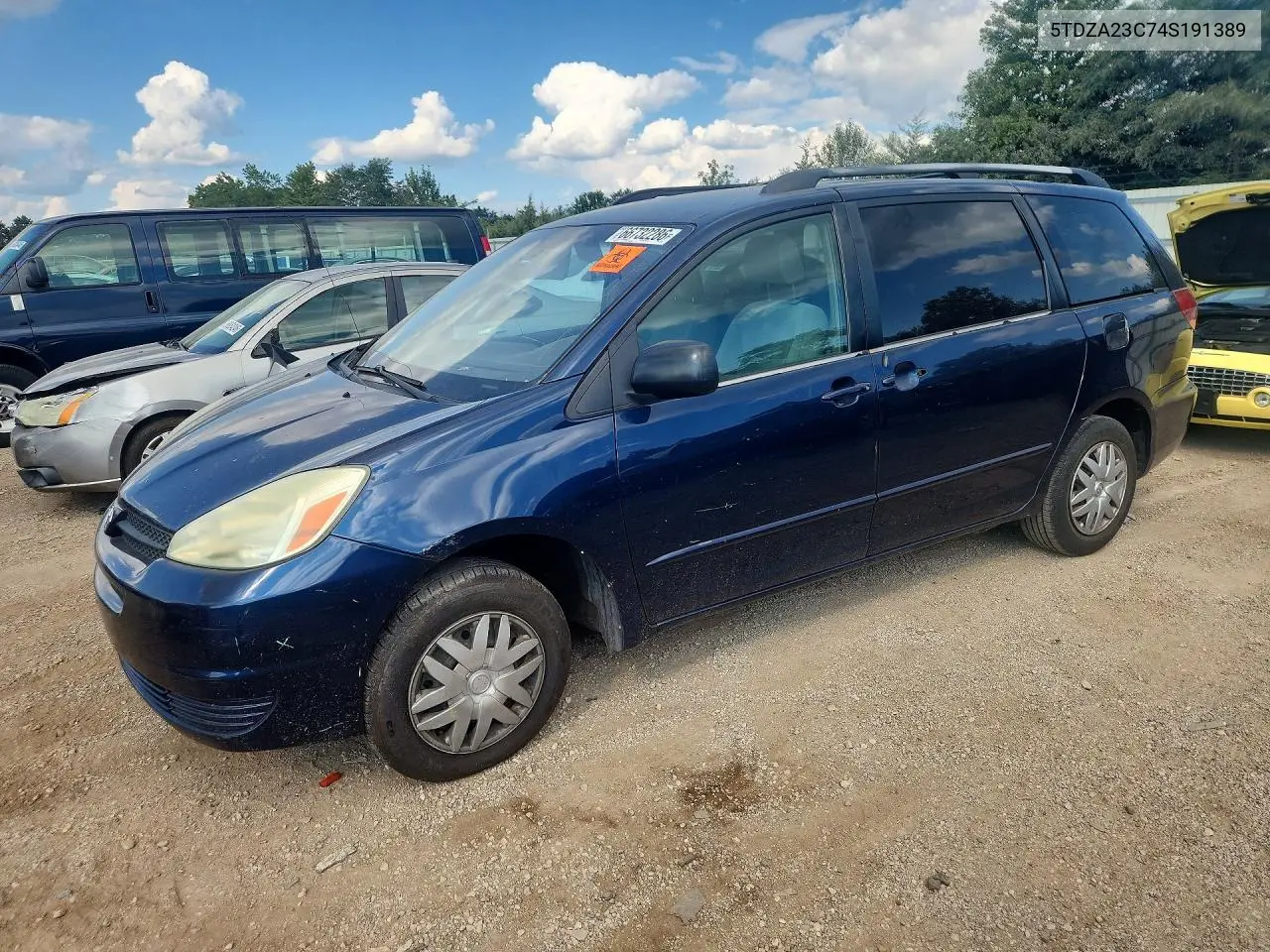 TOYOTA SIENNA 2004, VIN 5TDZA23C74S191389