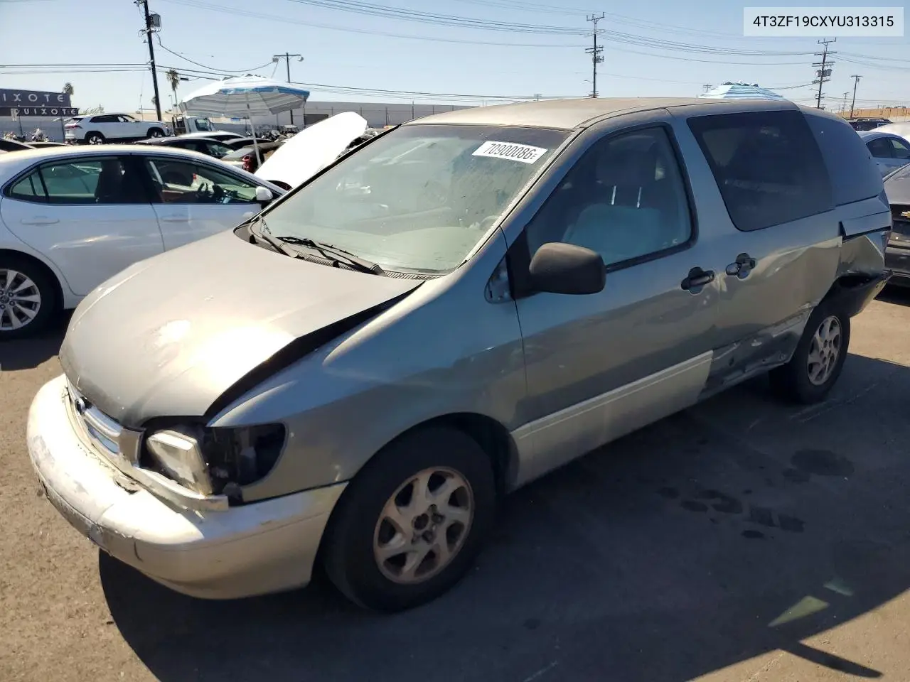 TOYOTA SIENNA 2004, VIN 4T3ZF19CXYU313315