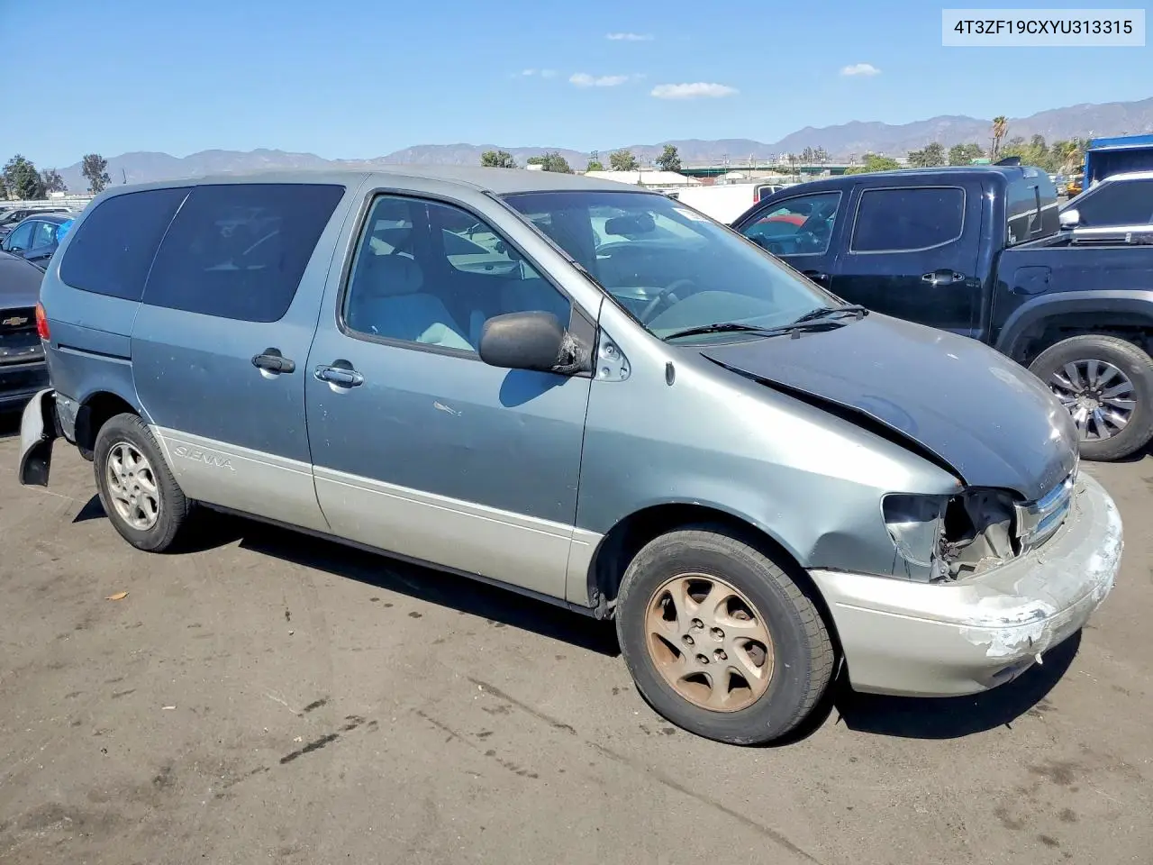 2004 TOYOTA SIENNA VIN 4T3ZF19CXYU313315 — фото 4