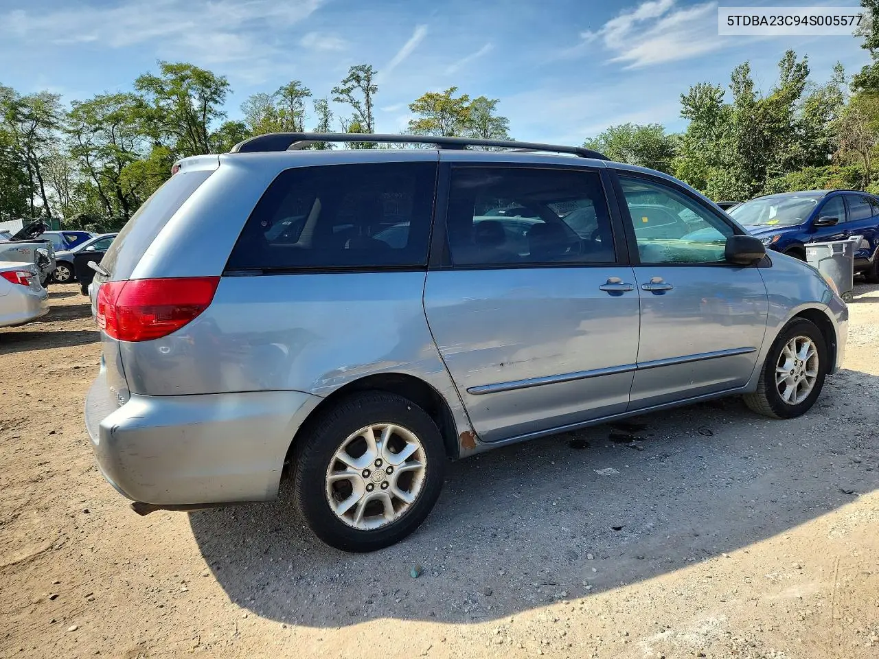 2004 TOYOTA SIENNA VIN 5TDBA23C94S005577 — фото 3