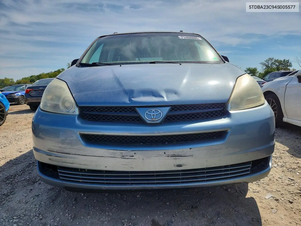 2004 TOYOTA SIENNA VIN 5TDBA23C94S005577 — фото 5