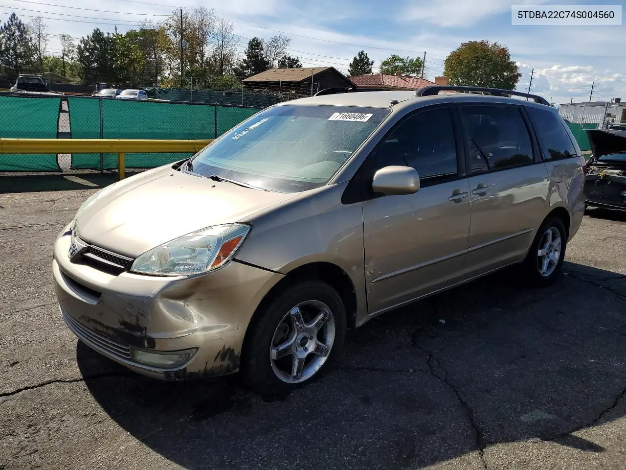 TOYOTA SIENNA 2004, VIN 5TDBA22C74S004560