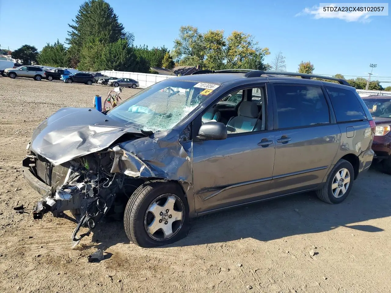 TOYOTA SIENNA 2004, VIN 5TDZA23CX4S102057