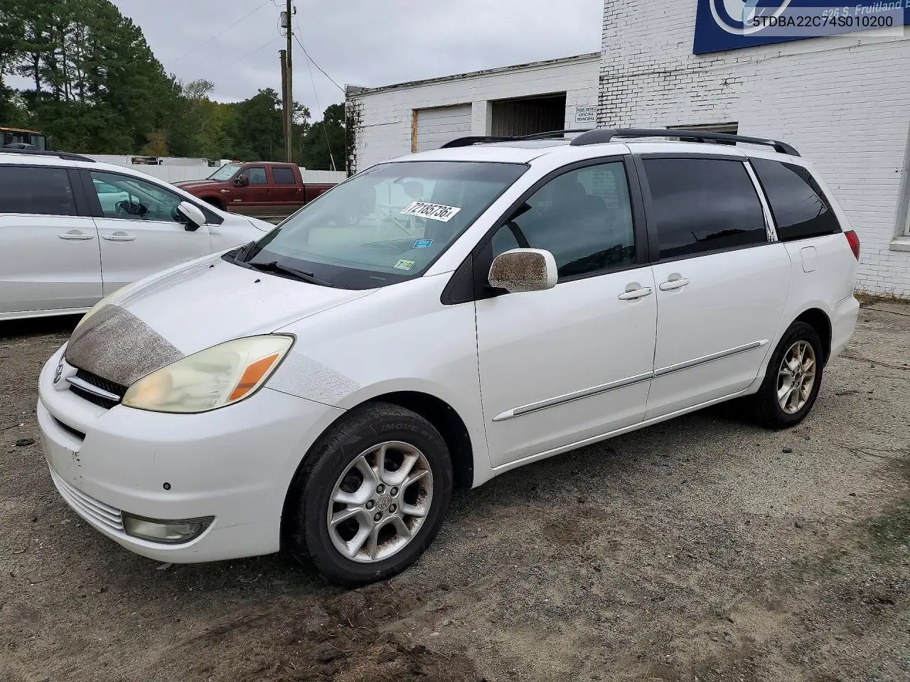 TOYOTA SIENNA 2004, VIN 5TDBA22C74S010200
