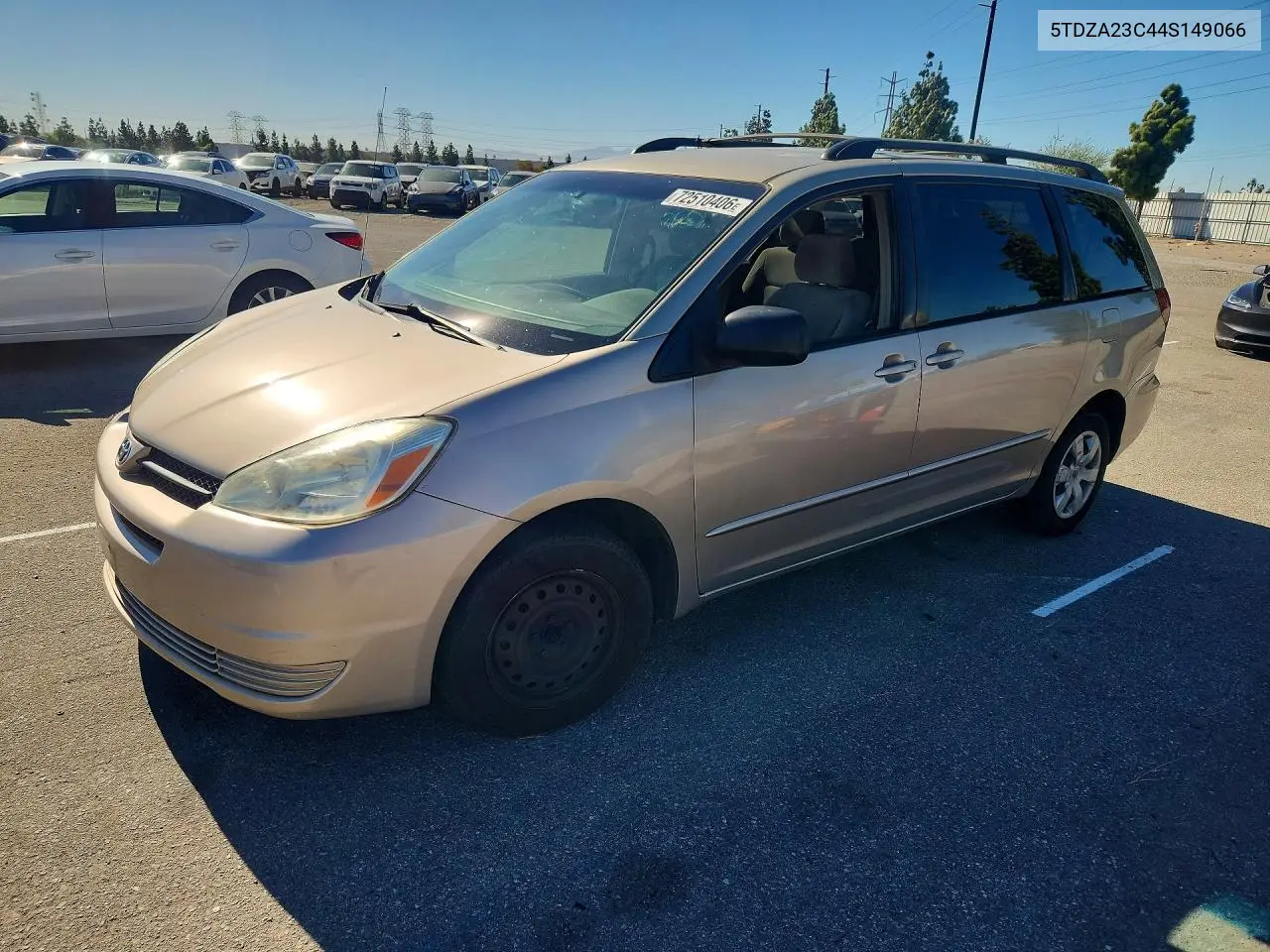 TOYOTA SIENNA 2004, VIN 5TDZA23C44S149066