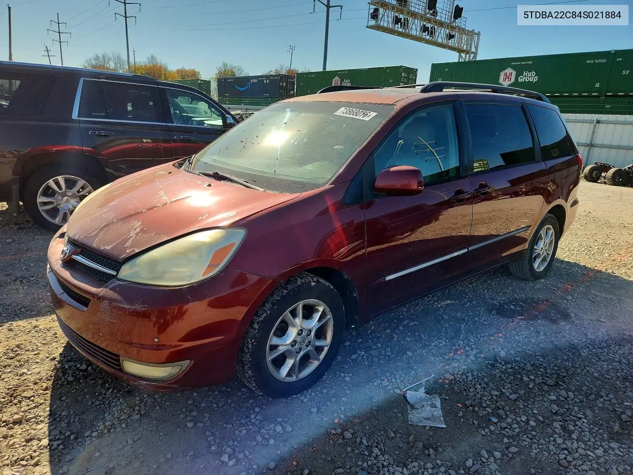 TOYOTA SIENNA 2004, VIN 5TDBA22C84S021884