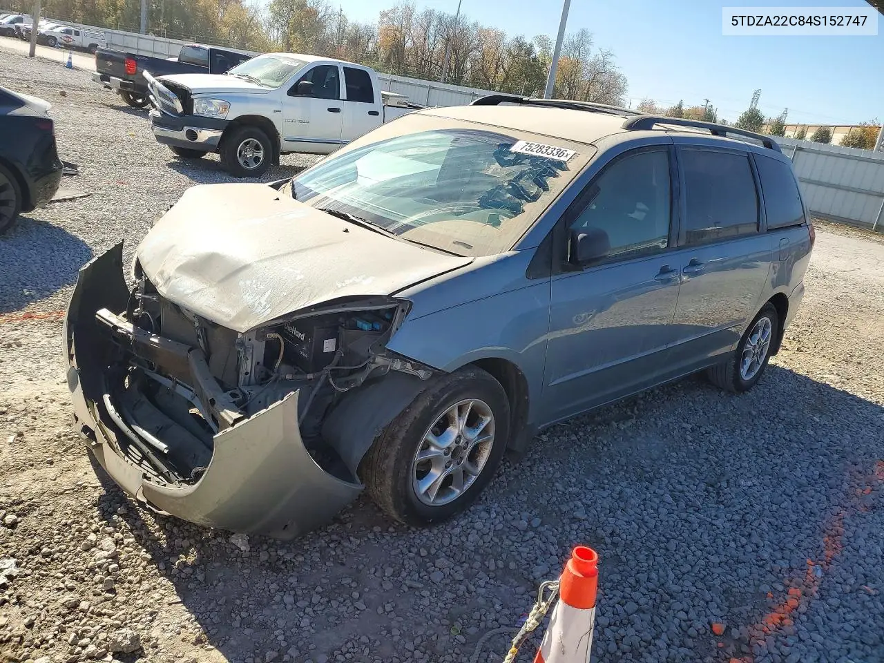 TOYOTA SIENNA 2004, VIN 5TDZA22C84S152747
