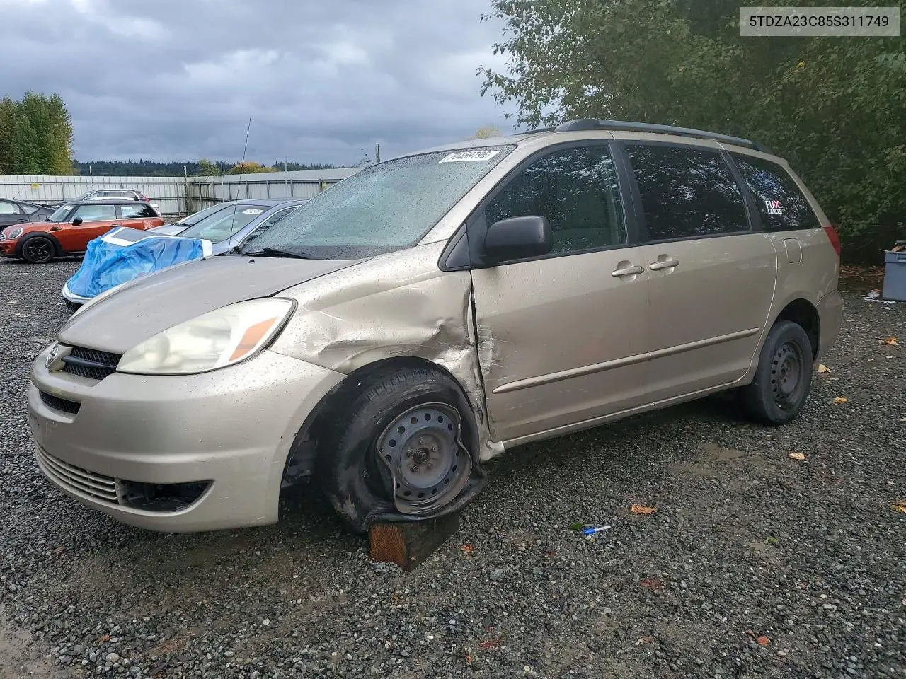 TOYOTA SIENNA 2005, VIN 5TDZA23C85S311749