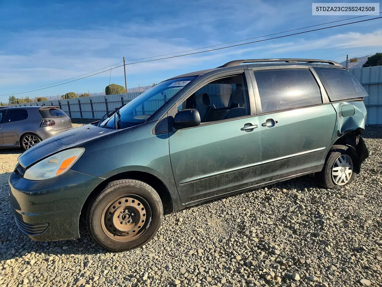 TOYOTA SIENNA 2005, VIN 5TDZA23C25S242508