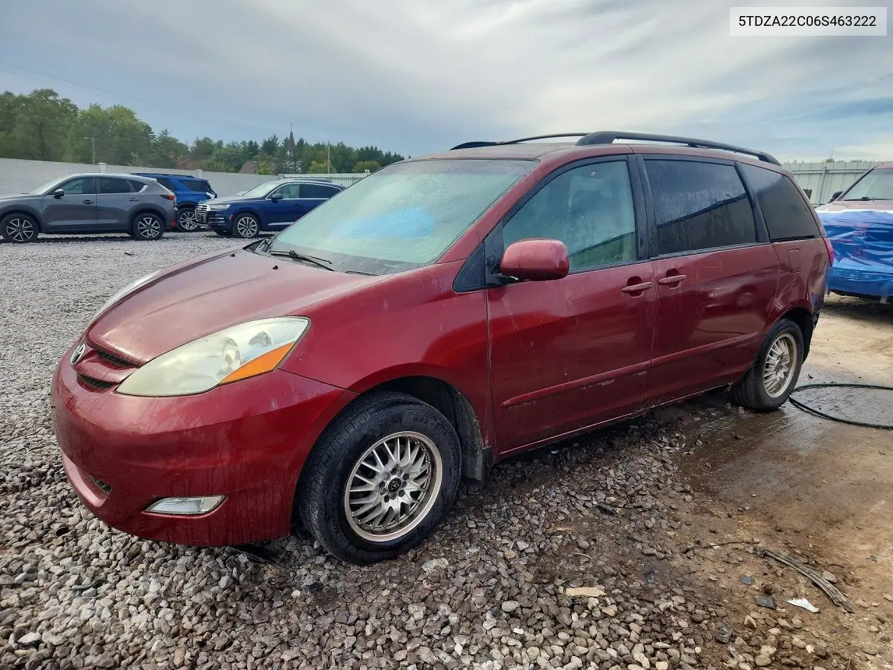 TOYOTA SIENNA 2006, VIN 5TDZA22C06S463222