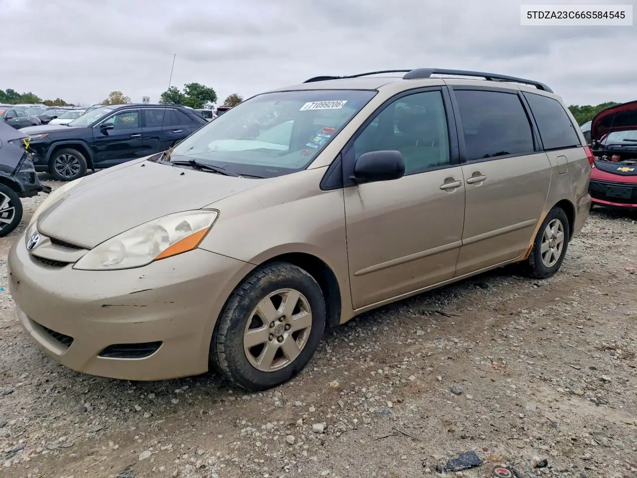 TOYOTA SIENNA 2006, VIN 5TDZA23C66S584545