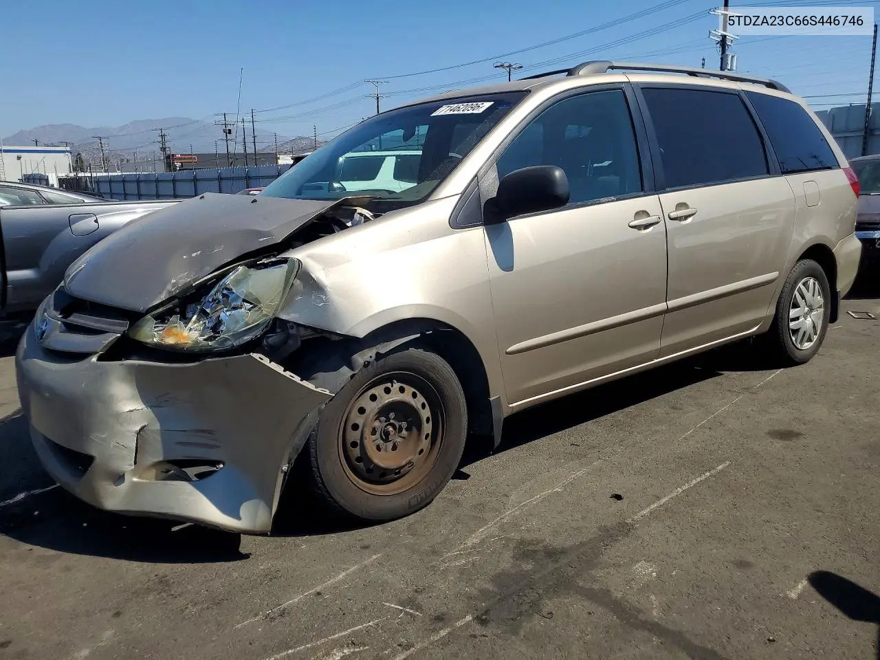 TOYOTA SIENNA 2006, VIN 5TDZA23C66S446746