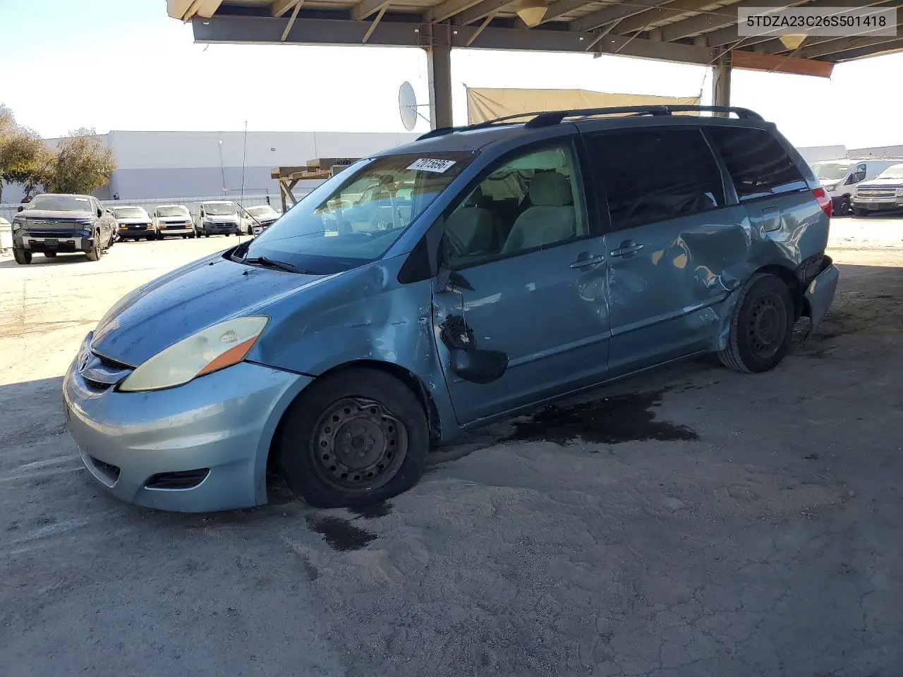 TOYOTA SIENNA 2006, VIN 5TDZA23C26S501418