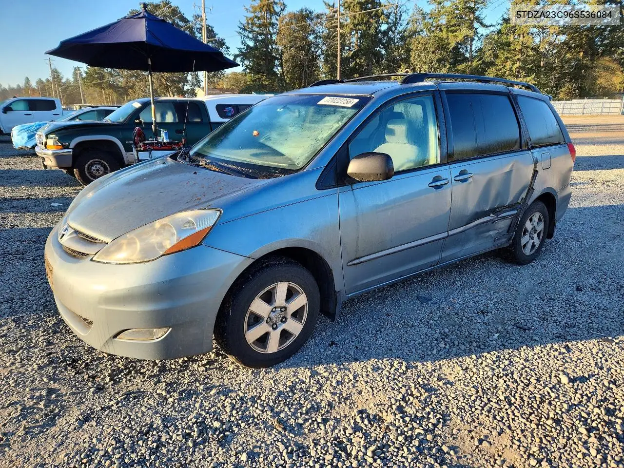 TOYOTA SIENNA 2006, VIN 5TDZA23C96S536084