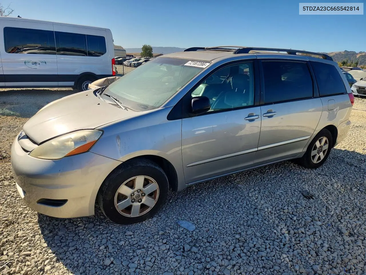 TOYOTA SIENNA 2006, VIN 5TDZA23C66S542814
