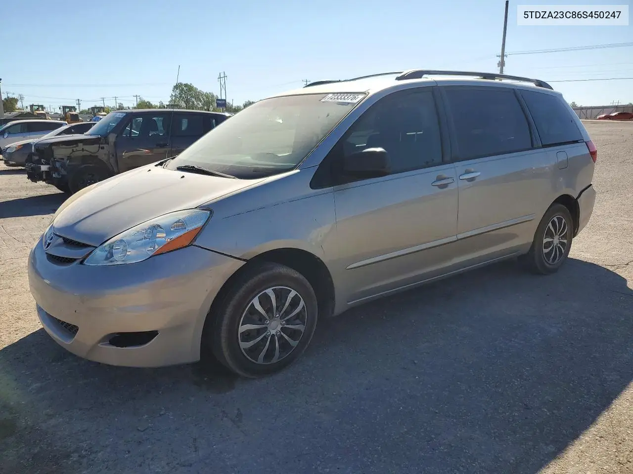 TOYOTA SIENNA 2006, VIN 5TDZA23C86S450247