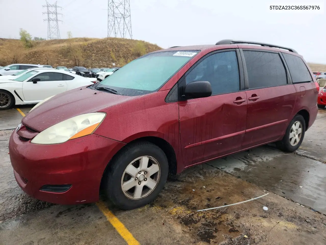 TOYOTA SIENNA 2006, VIN 5TDZA23C36S567976
