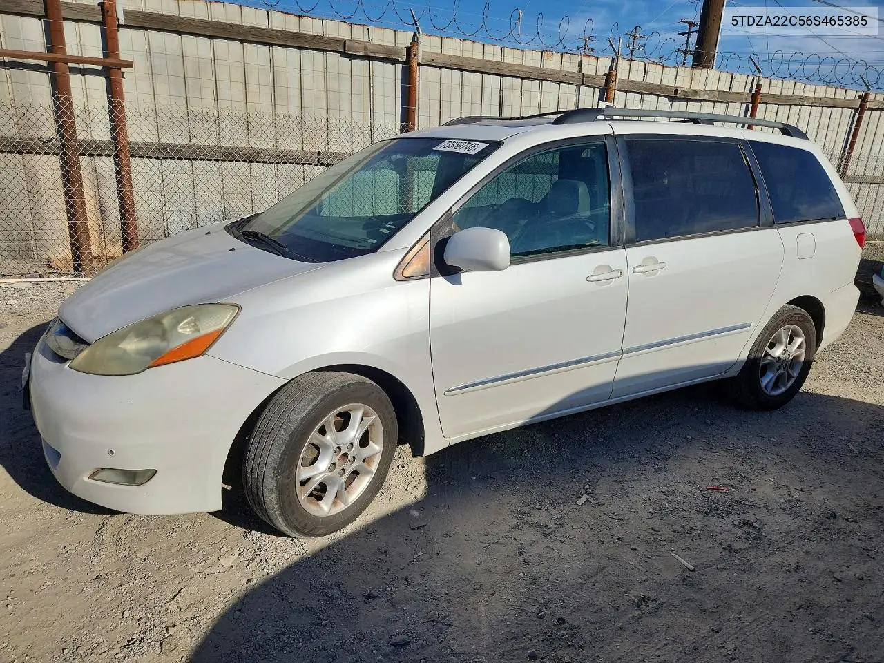 TOYOTA SIENNA 2006, VIN 5TDZA22C56S465385