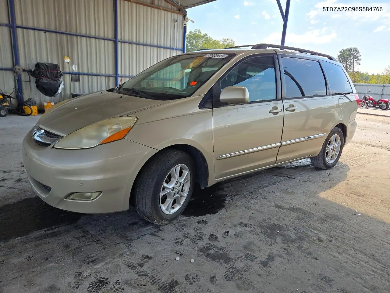 TOYOTA SIENNA 2006, VIN 5TDZA22C96S584766
