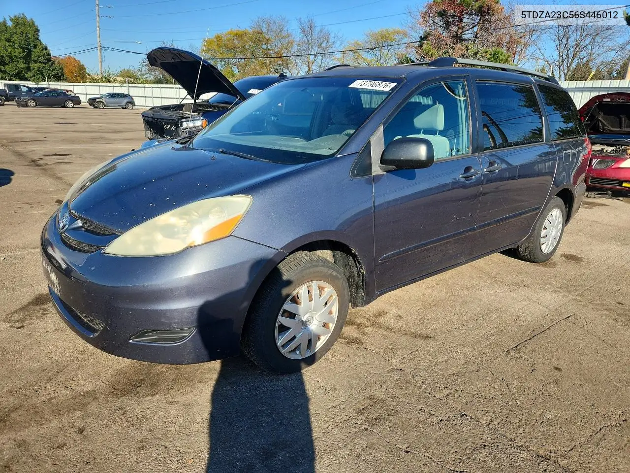 TOYOTA SIENNA 2006, VIN 5TDZA23C56S446012