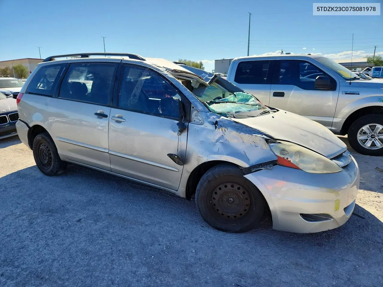 2007 TOYOTA SIENNA VIN 5TDZK23C07S081978 — фото 4