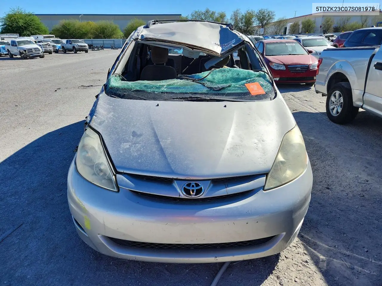 2007 TOYOTA SIENNA VIN 5TDZK23C07S081978 — фото 5