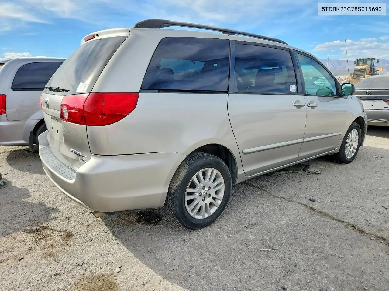 2008 TOYOTA SIENNA VIN 5TDBK23C78S015690 — фото 3