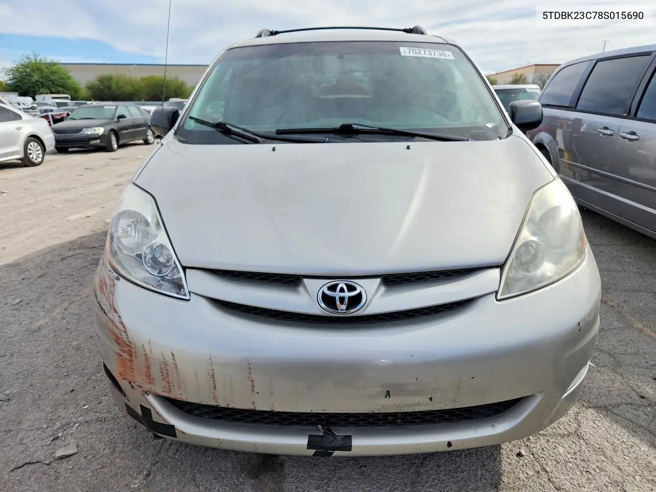 2008 TOYOTA SIENNA VIN 5TDBK23C78S015690 — фото 5