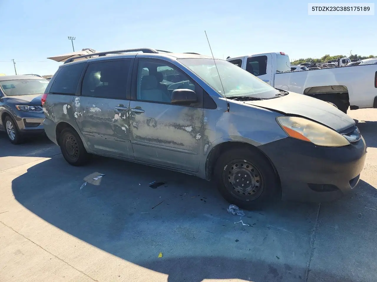 TOYOTA SIENNA 2008, VIN 5TDZK23C38S175189