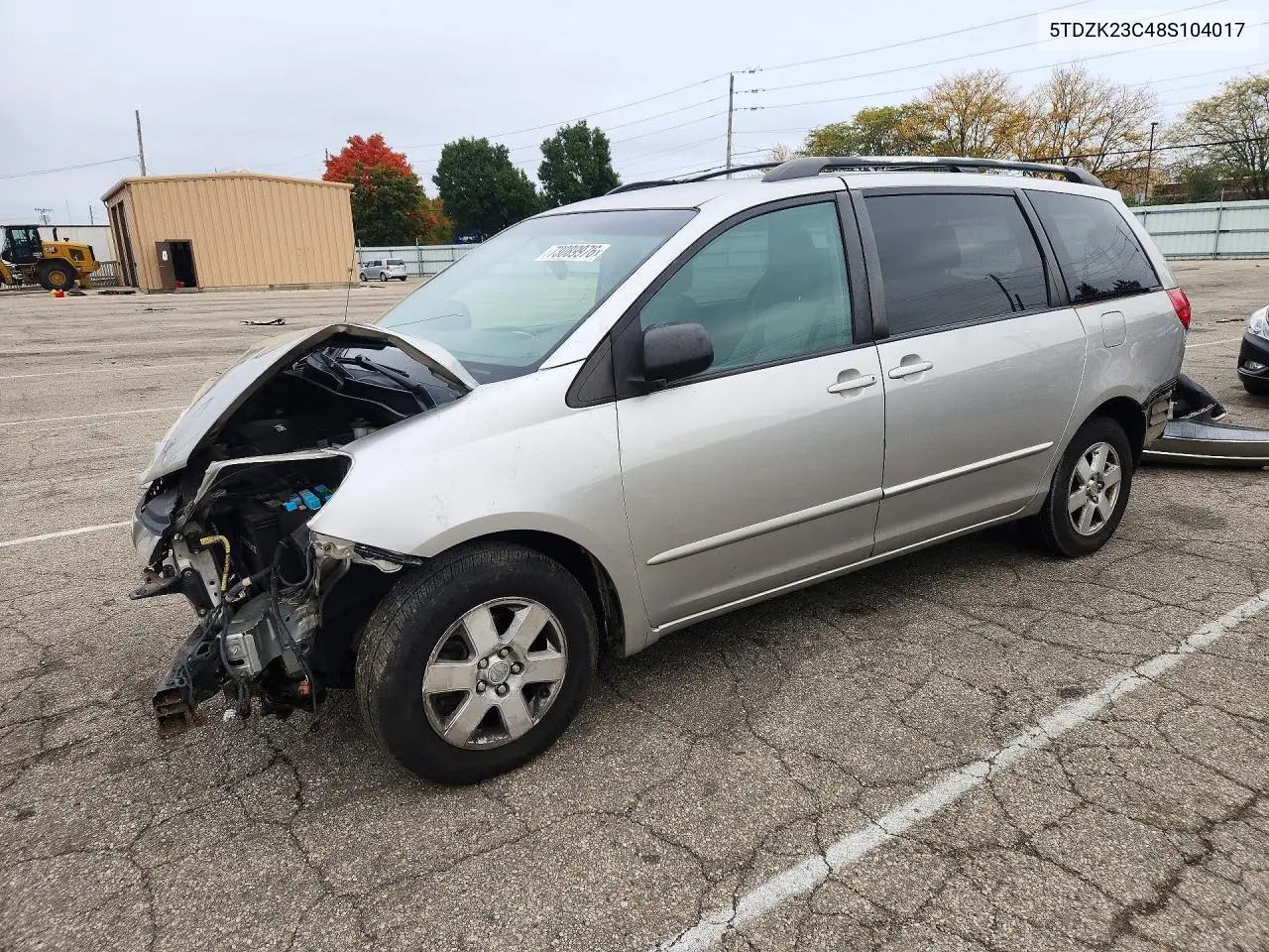 TOYOTA SIENNA 2008, VIN 5TDZK23C48S104017